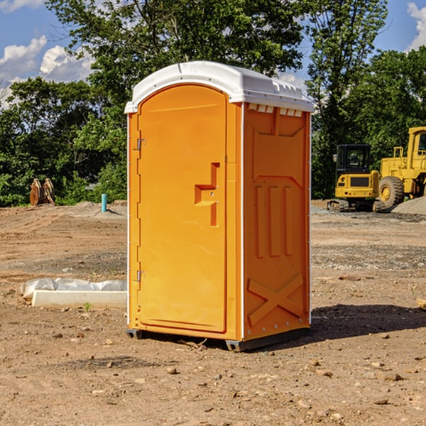 how often are the porta potties cleaned and serviced during a rental period in Redstone Arsenal